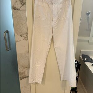 Anthropologie White Chinos Lightweight Cotton
